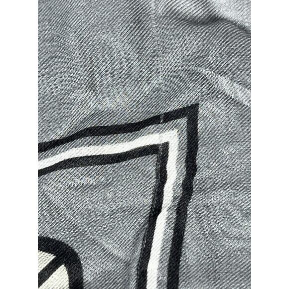 Anya Hindmarch Womens Scarf Wrap Gray No Cell Phone Tech Free Zone Print 54"X72" - Picture 8 of 9